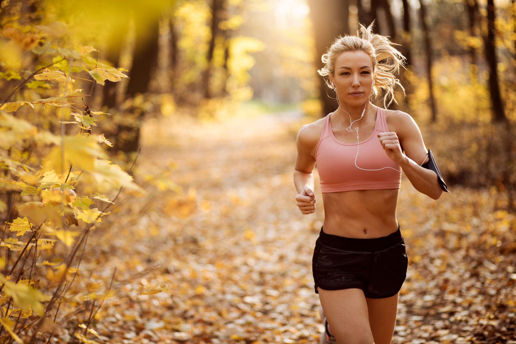 Female athlete running